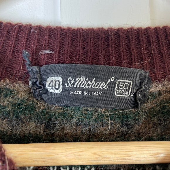 Vintage St Michael M&S Chunky Knit Jumper Wool Alpaca Blend Medium - Picture 4 of 9